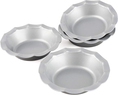 Mini Pie Pans Set, 4 Small Nonstick Round Pie Tins for Baking