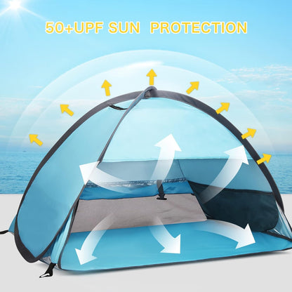 Pop Up Dog Beach Tent, Mini Head Shelters, Small Dog Beach Sun Shelters, Waterproof and Breathable Mobile Phone Stand with Tent Nails, 80cm