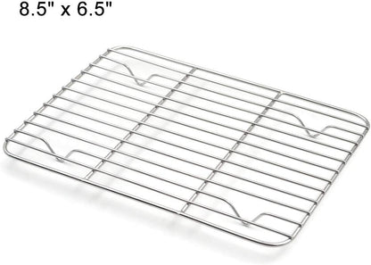 Aspire Cooling Rack 2 Pack | 9" x 7" Stainless Steel Baking Racks for Cooking, Baking, Roasting, Grilling