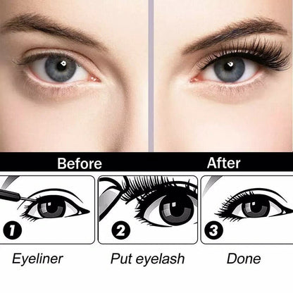 FEITA Upgraded Magnetic Eyelashes Kit with Eyeliner - 10 Pairs Magnetic False Lashes Natural Look with Applicator, 2 Tubes Magnetic Eyeliner - Easy to Apply & No Glue Needed