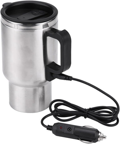 Hot Water Kettle Electric, Travel Kettle, 12V 450ml Stainless Steel Car Heating Cup, Portable