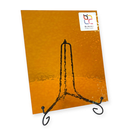 Wissmach Stained Glass Sheet: Dark Amber English Muffle | Curated by BiNARi Glass Studio