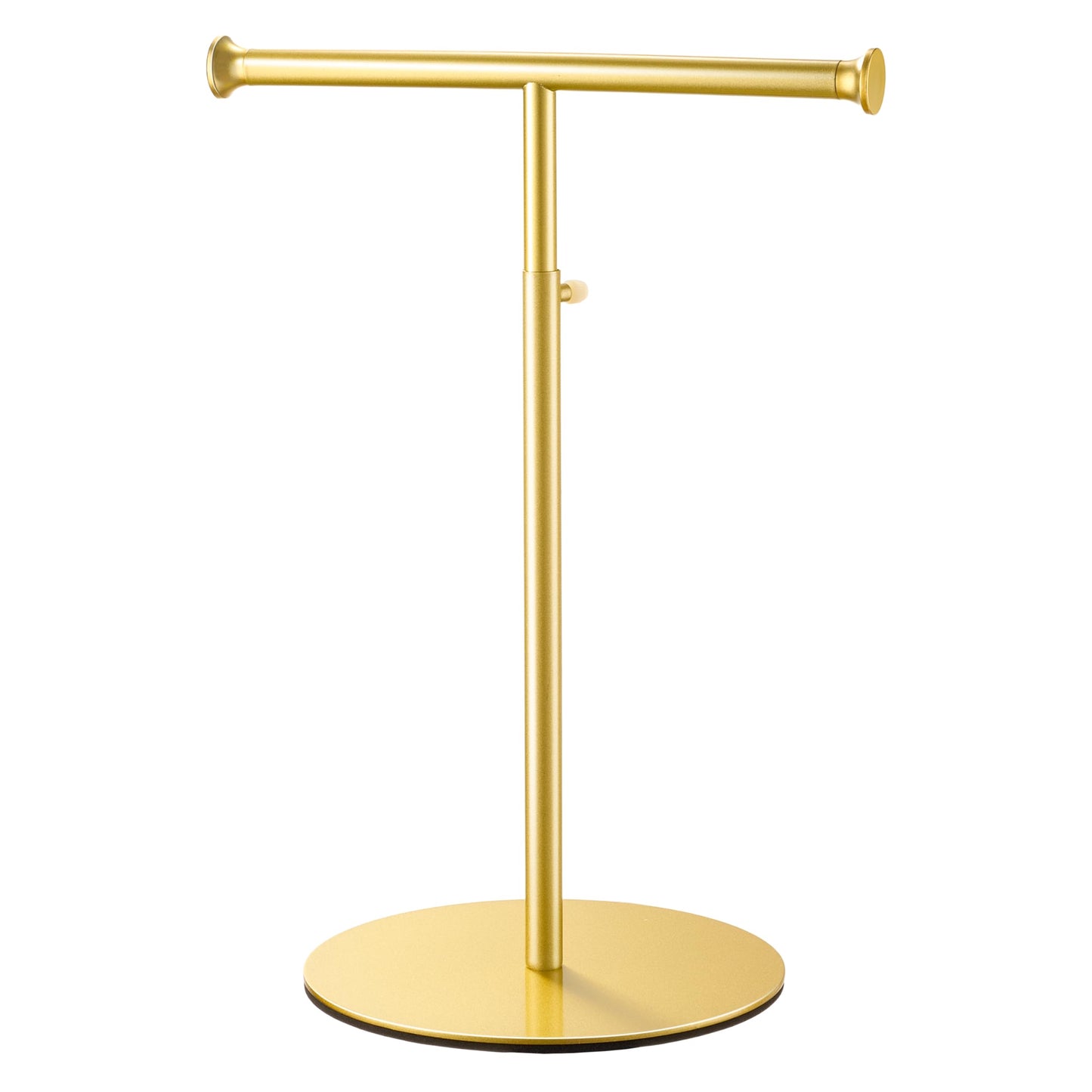 niffgaff 2 Pack 15‘’-24‘’ T Bar Purse Display Stand Tabletop: Adjustable Height Handbag Holder, Countertop Hanging Rack for Long Necklace Scarf Lanyard, Gold