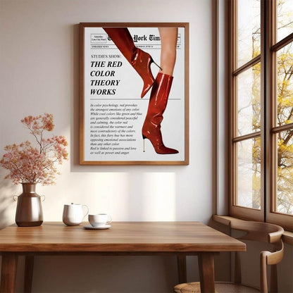 Generic 8x12inch Trendy Framed Newspaper Wall Art Prints Preppy Girly Room Decor Feminist Wall Decor Aesthetic Funky