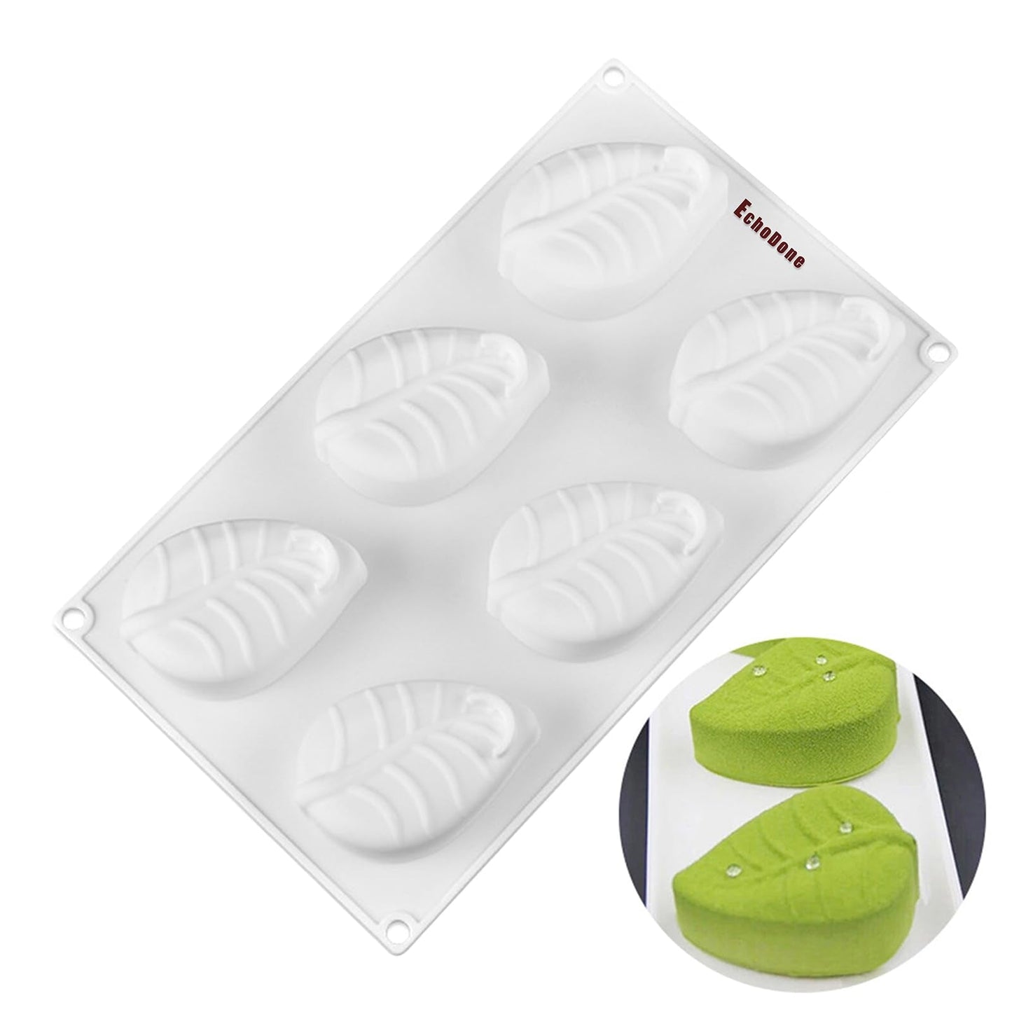 EchoDone 6 Cavities Tree Leaves Silicone Soap Mold DIY Craft Art Cake Mold Handmade Silicone Molds For Candle Soap Lotion Bars Mousse Making Supplier