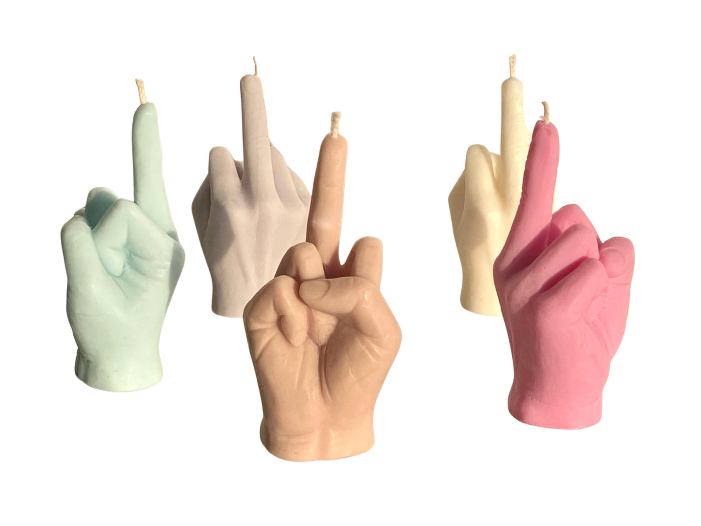 Middle Finger Candle, Homemade soy candle, Hand Fuck Candle, Teen Room Decor Candle, Funny Aeshetic Candle, Hippie Candle (White, GREEN TEA)
