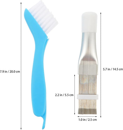 PRETYZOOM 4pcs Air Conditioner Fin Cleaning Set: AC Fin Comb and Condenser Fin Straightener Cleaner