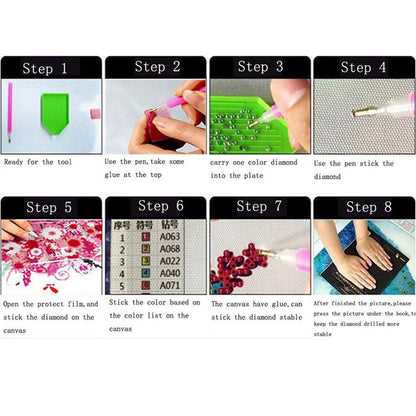 5D DIY Diamond Painting Kits,Round Vase Drill Diamond Art Kits for Adults Beginner, Perfect for Home Wall Decor and Gift