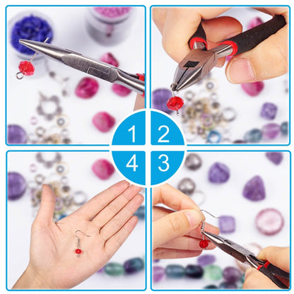 PAXCOO Jewelry Making Supplies Kit - Jewelry Repair Tool with Accessories, Pliers, Findings, and Beading Wires for Adults and Beginners