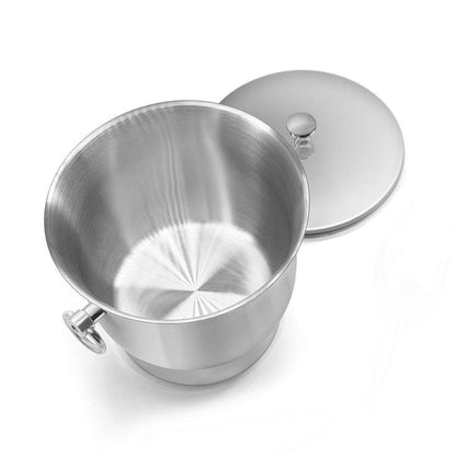 Fortune Candy Insulated Ice Bucket, 3.3 L, Double Walled 18/8 Stainless Steel Ice Bucket with Ice Tongs and Lid