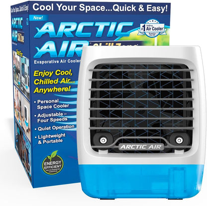 Arctic Air Chill Zone Evaporative Cooler, Portable Fan with Hydro-Chill Technology, 4 Adjustable Speeds for Home &