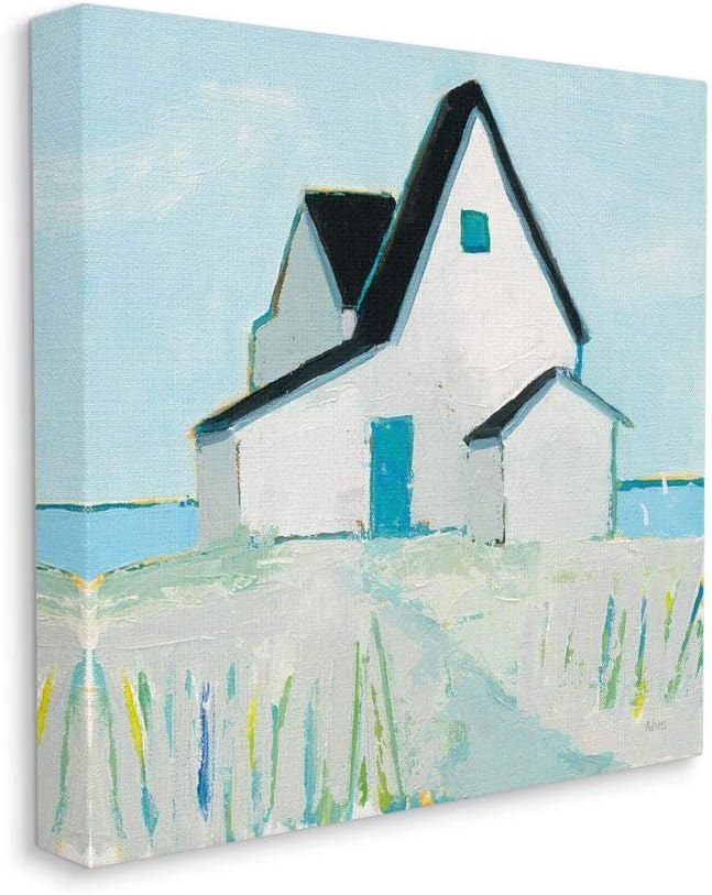 Stupell Industries Tranquil Cape House Nautical Pastel Canvas Wall Art, 17x17