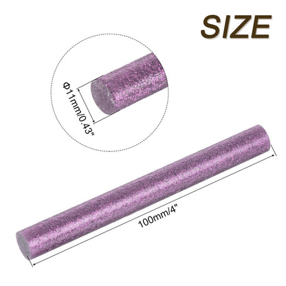 uxcell 30pcs Mini Hot Glue Gun Sticks 4-inch x 0.43-inch High Sticky Large Hot Glue Sticks for Glue Gun, Glitter Purple
