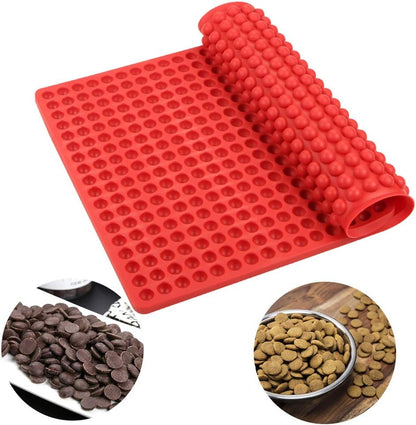 Webake Mini Round Silicone Molds, Semi Sphere Gummy Candy Chocolate Chip Molds, 468 Cavity (Red-0.5 Inch)