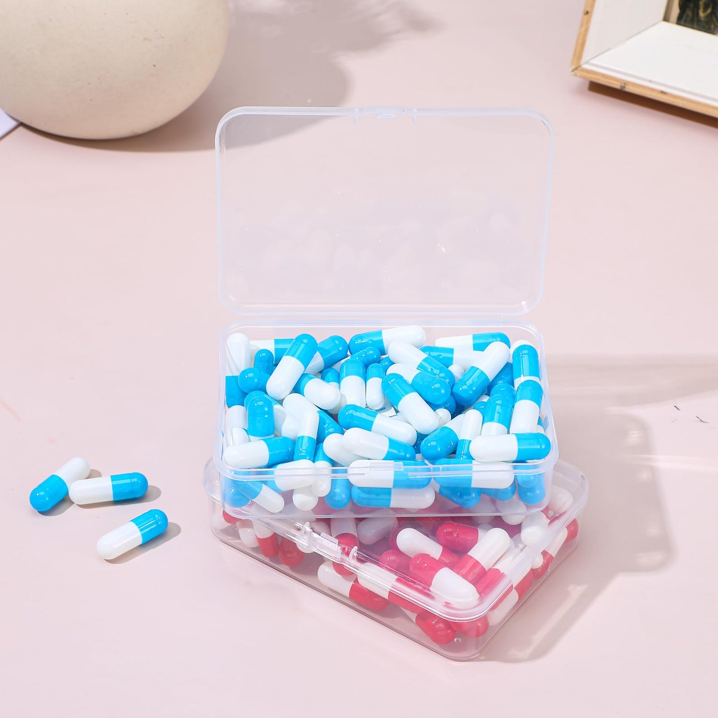 30 Pcs Small Plastic Containers with Lids, 4.13"×2.95"×0.98"Mini Plastic Clear Bead Storage Containers Case Rectangular Craft Storage Boxes with Lids for Jewelry Beads Craft Hardware Pins