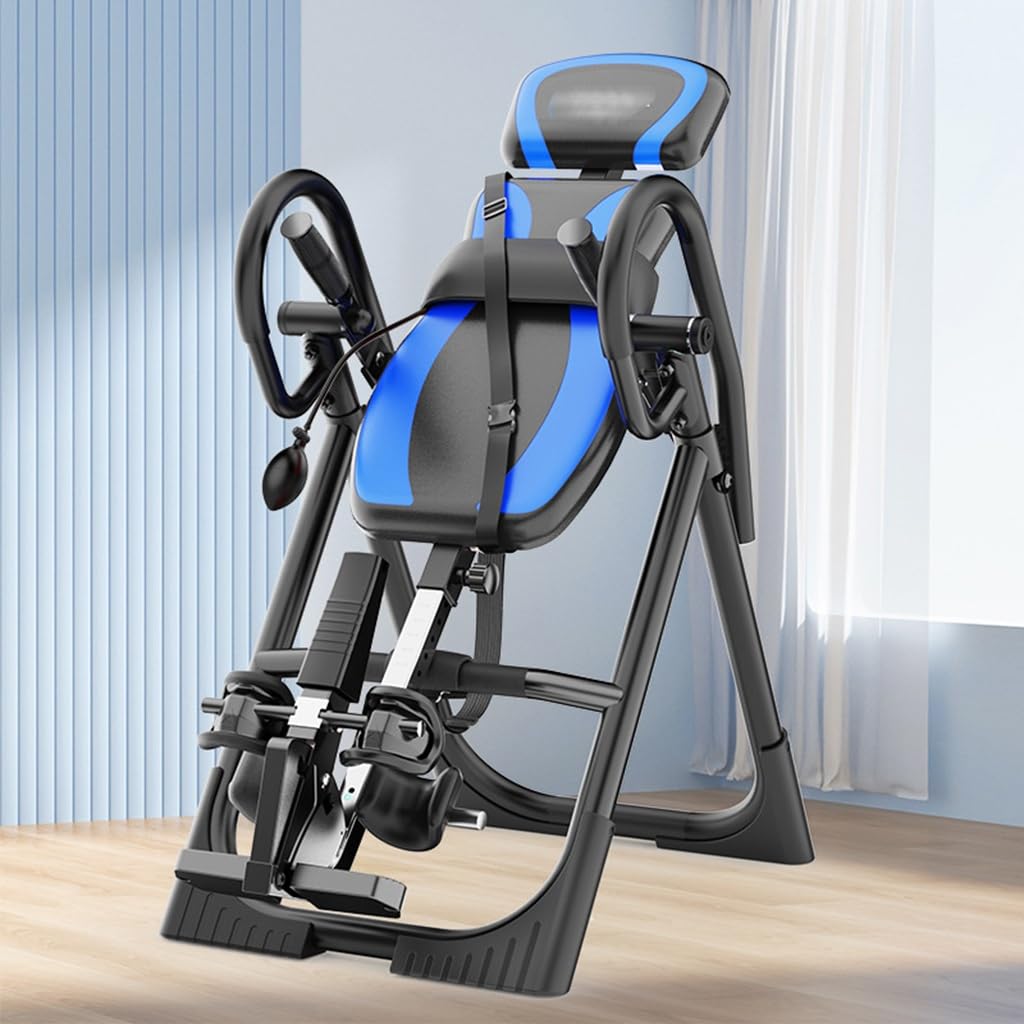 Heavy duty inversion table for back pain relief, capacity of 330 LBS, back inversion table with 180 degree full inversion