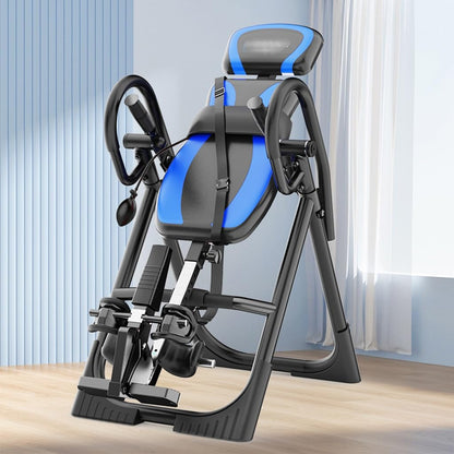 RIEJIN Foldable Heavy Duty 330 lbs Capacity Inversion Table with Removable Shoulder Rest and Lumbar Support