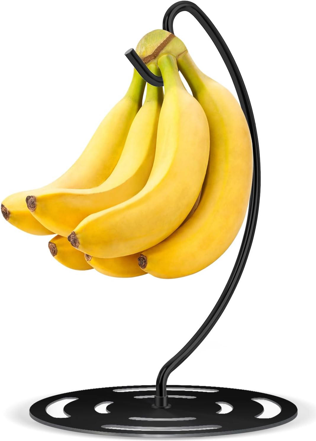 Coopenju Countertop Banana Holder Stand Stainless Steel, Modern Banana Tree Hanger with Larger Base & Won't Topple
