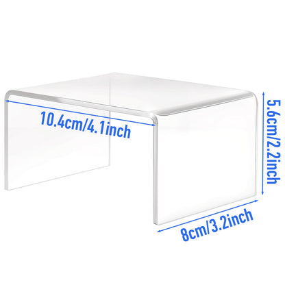 mekueeex 16 Pack Clear Acrylic Display Risers, Display Stand for Figures, Buffets, Dessert, Cupcakes, Candy, Jewelry and Collectibles (4.1" x 3.2" x 2.2" )