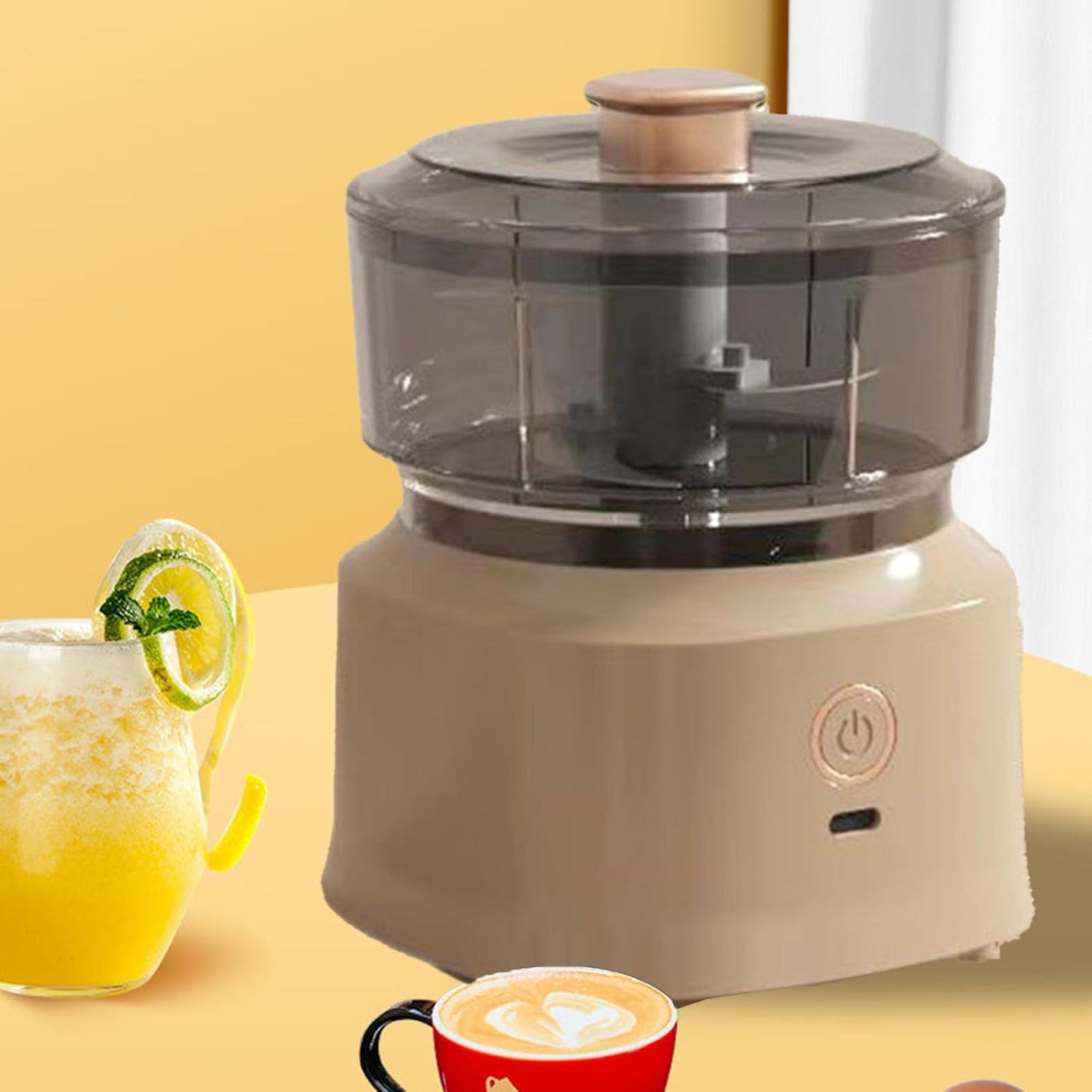Electric Food Chopper with Multifunctional Stainless Steel Blades, Food Processor for Baby Food, Meat, Vegetables (Dark