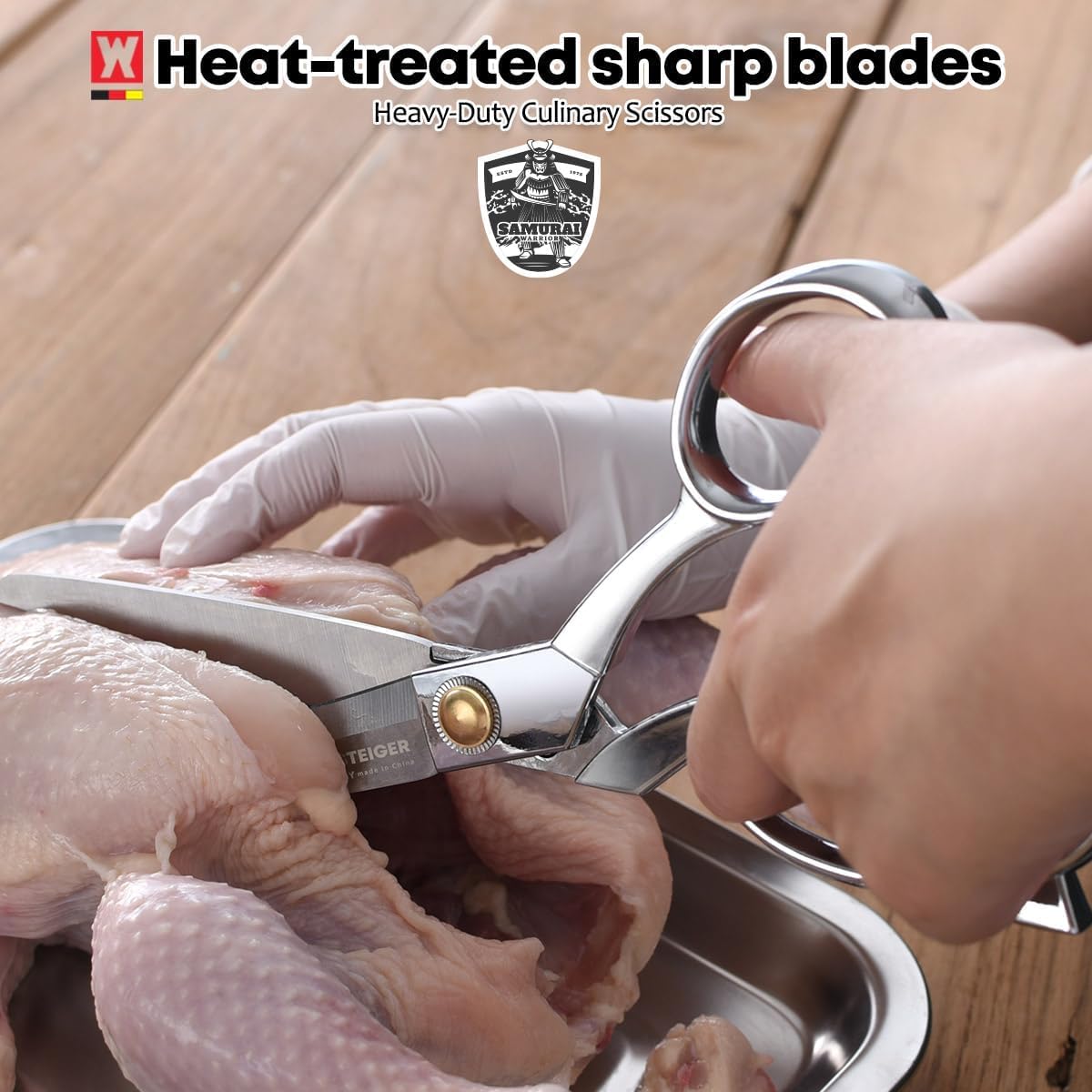 1601) WAGENSTEIGER Stainless Steel Kitchen Scissors, Multi-Purpose Shears for Meat, Vegetables, Poultry & Seafood