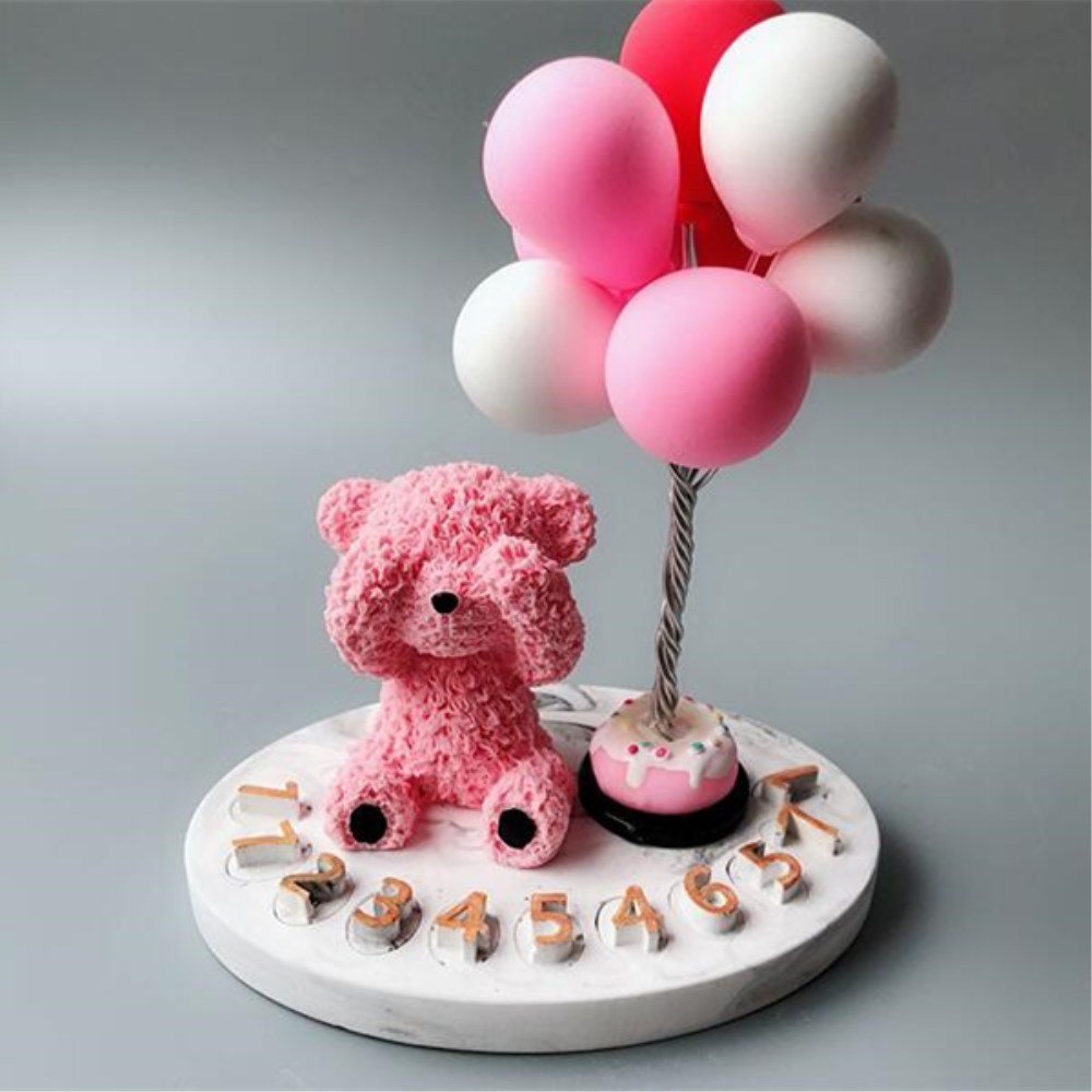 Grainrain Silicon Soap Mold Handcraft DIY 3D Candle Resin Mould for Handmade Soap Bear (11423)