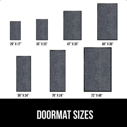 GORILLA GRIP Waterproof Door Mat - Heavy Duty Entryway Rug for Home & Office | 29x17, Charcoal Gray