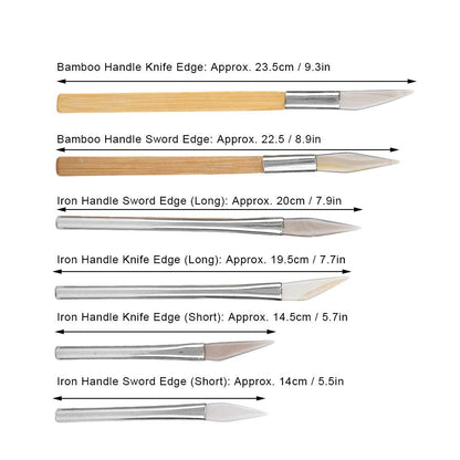 6pcs Agate Burnisher Knife Edged Agate Burnishing Tool Set Craft Polishing Tools Carving Precious Metal with Bamboo Iron Handle for Gold Platinum Jewelry Sterling Silver