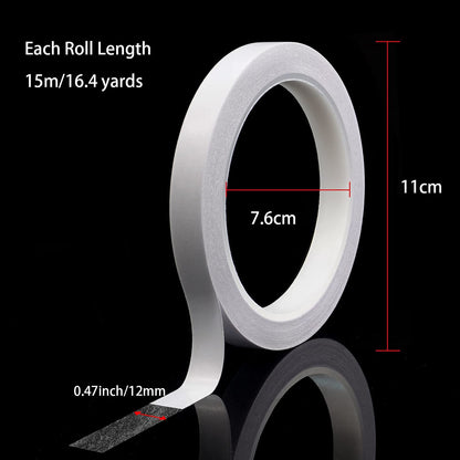 Lazydrop Double Sided Tape for Crafts Gifts Arts Photography Scrapbooking Tear-by-Hand,Paper Backing 1/2 Inch (11 Rolls)