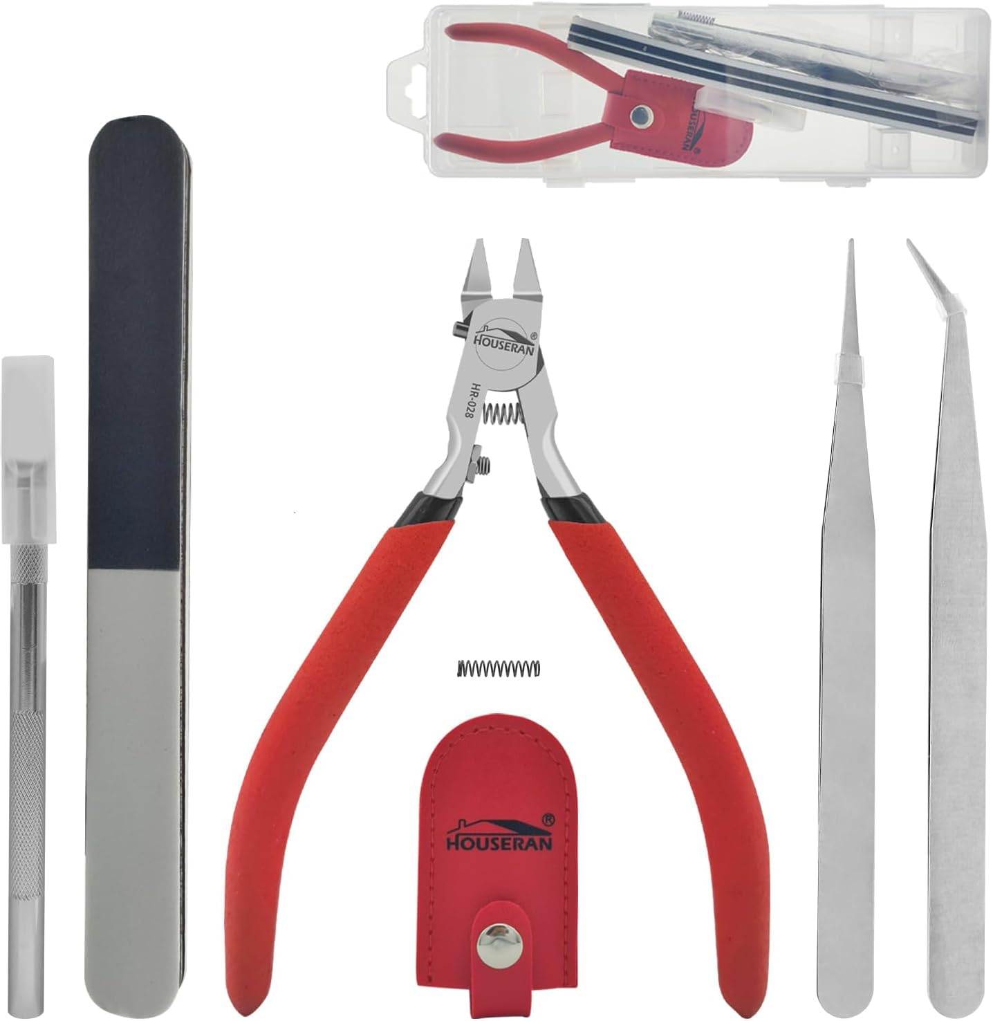 HOUSERAN 4.7inch Model Nippers with Single Blade, Modeling Tool Kits Sprue Cutters for Plastic Models Clippers for Gunpla Gundam Hobby Tools for Model Building