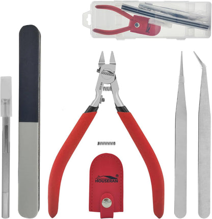 HOUSERAN 4.7inch Model Nippers with Single Blade, Modeling Tool Kits Sprue Cutters for Plastic Models Clippers for Gunpla Gundam Hobby Tools for Model Building