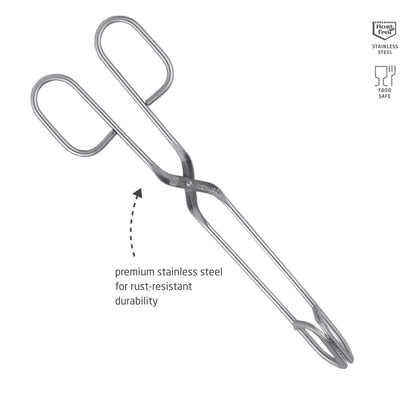 triangle Kitchen Tongs - 9.5 in (24 cm) - Ideal for Turning, Tossing, Flipping & Serving - Lightweight Handles - Dishwasher Safe
