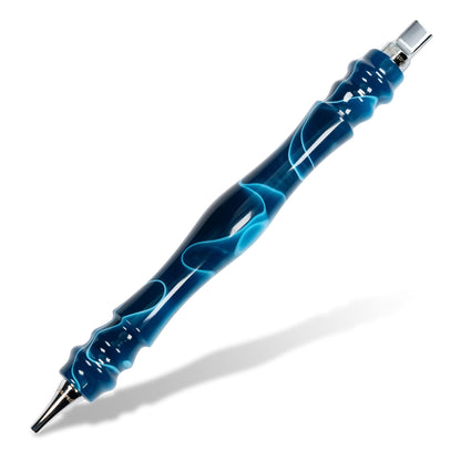 CATEARED Bedazzling Pen with Stainless Steel Tips, Resin Diamond Art Drill Pen with Metal Placers, Diamond Painting Acessories and Tools 5D DIY Kits(Dark Blue)