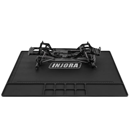 INJORA RC Silicone Pit Mat Repair Work Mat Soldering Mat for RC Car Upgrade (600x450mm)