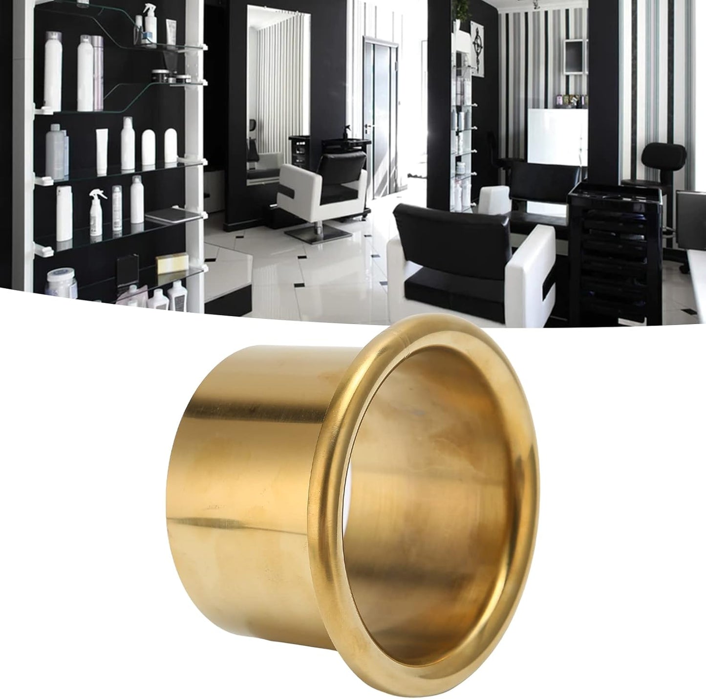 Blow Dryer & Hair Iron Holder, Stainless Steel Rack for Bathroom, Gold