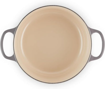 Le Creuset Enameled Cast Iron Dutch Oven - 7.25 Qt. | Versatile Oyster Color for Cooking
