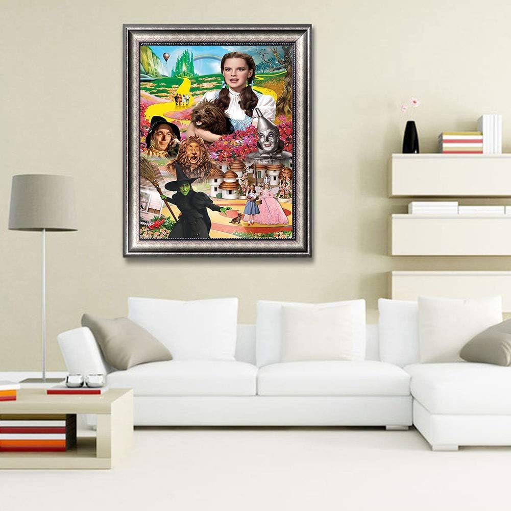 DIYPAINTING 5D Diamond Art Painting by Number Kits Wizard Movie of Oz 16X20 Painting Cross Stitch Full Drill Crystal Rhinestone Embroidery Pictures Arts Craft for Home Wall Decor