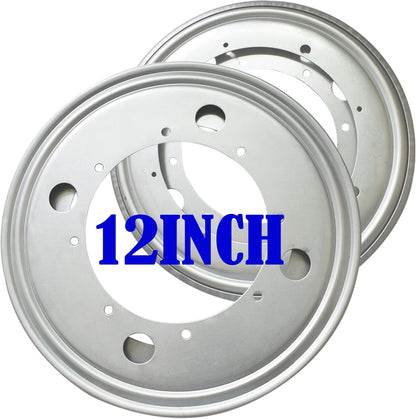 Evadow 2 Pack 12 Inch, 5/16 Inch, Lazy Susan Hardware Circle Lazy Susan Base Heavy Duty Swivel Plate Hardware