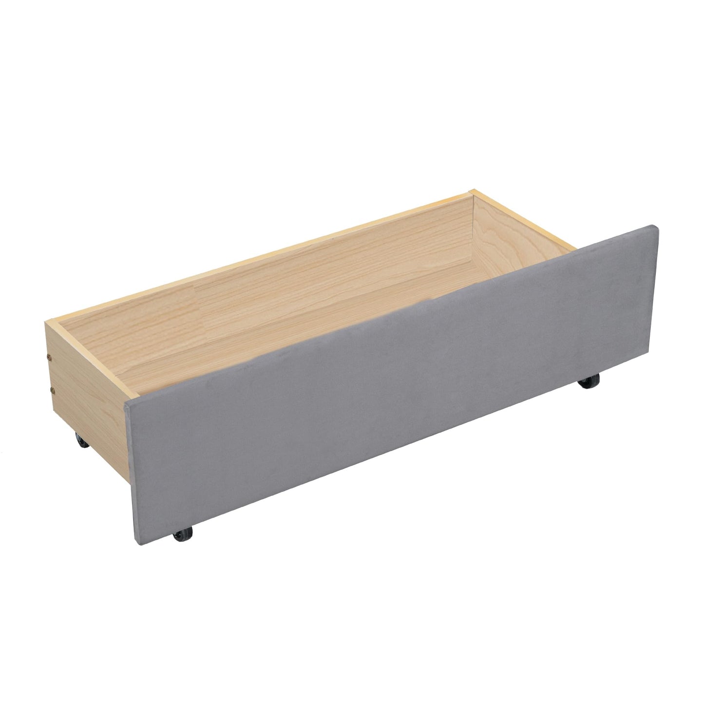 Bellemave Twin Size Daybed with 2 Storage Drawers & Upholstered Ergonomic Design Backrest,Velvet Day Bed Wood Slats, Modern Space Saving Sofabed for Bedroom,Living Room, Easy Assembly (Gary)