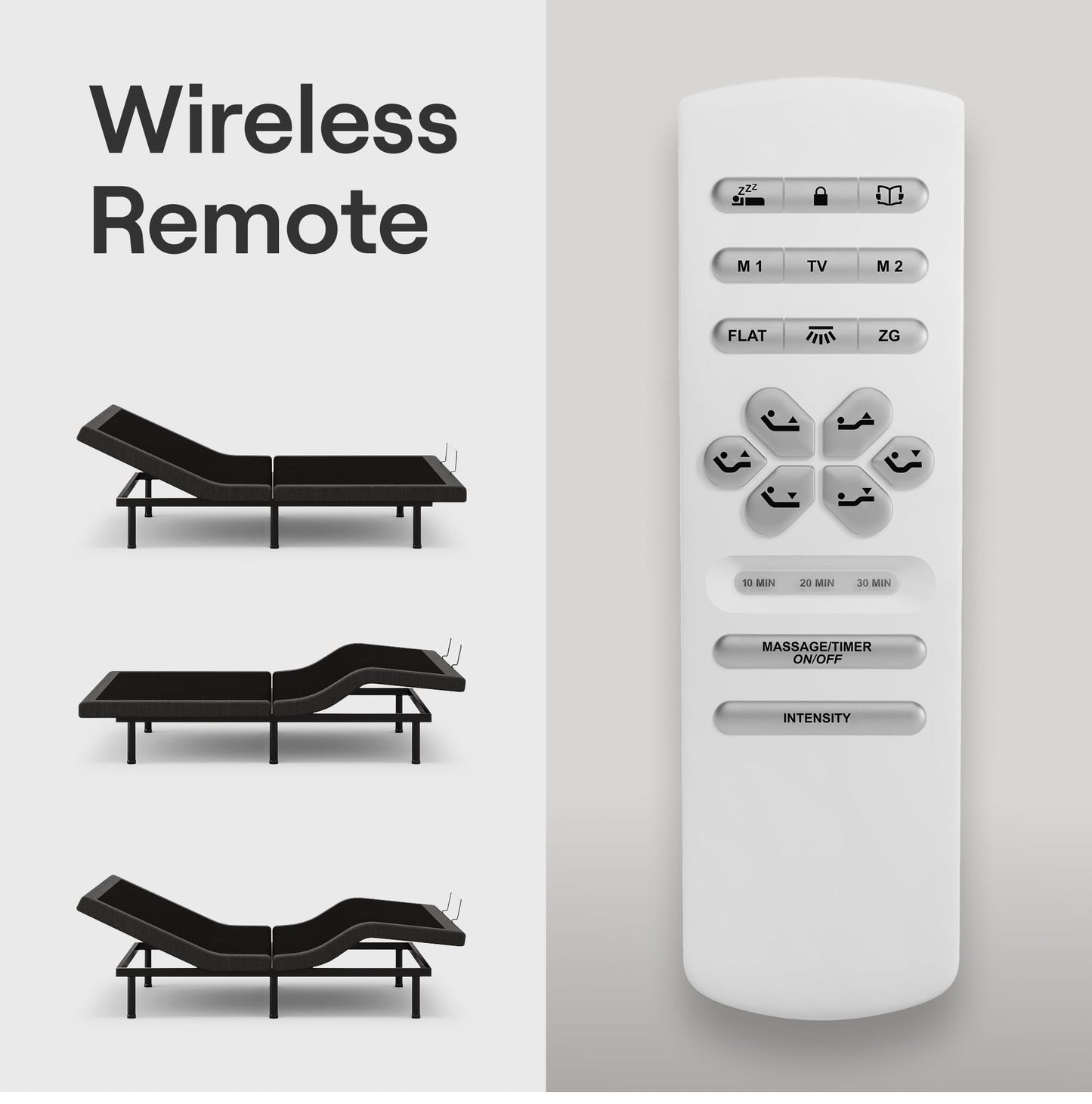 Nectar Premier Adjustable Base - Queen - Head & Foot Incline - Wireless Remote with Memory- 3 Massage Settings - 4 USB Ports - Anti-Snore & Zero Gravity