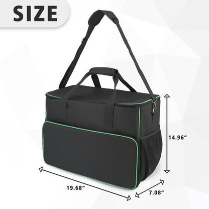 Carry Bag for Bissell Little Green Machine 1400B, Large Storage Bag Carrying Case for Bissell Carpet Cleaner, Car Vacuum Attachments Cleaning Tools Organizer, Cleaner Solution Pocke, Black(Bag Only)