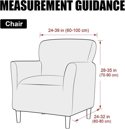UNBBRRL 1-Piece Armchair Cover, Accent Chair Slipcover Stretch Velvet Non-Slip Mid Century Modern Accent Furniture