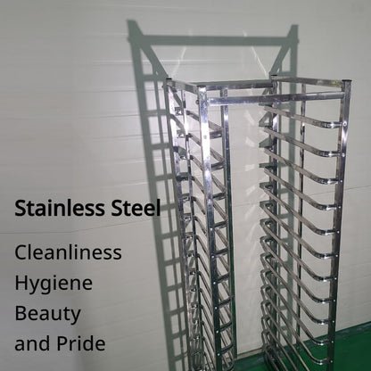 15 Shelf Rolling Rack for Brewery and Beverage Industry Heavy Duty Storage Solution