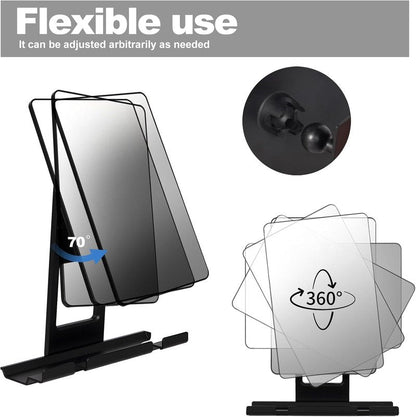 FKEBGDSU Shower Mirror,Mirror for Shower with Razor Holder,Adjustable Shower Shave Mirror for Men and Women,NO-Drilling,Removable,Shatterproof &Waterproof with 2 Adhesive Hooks
