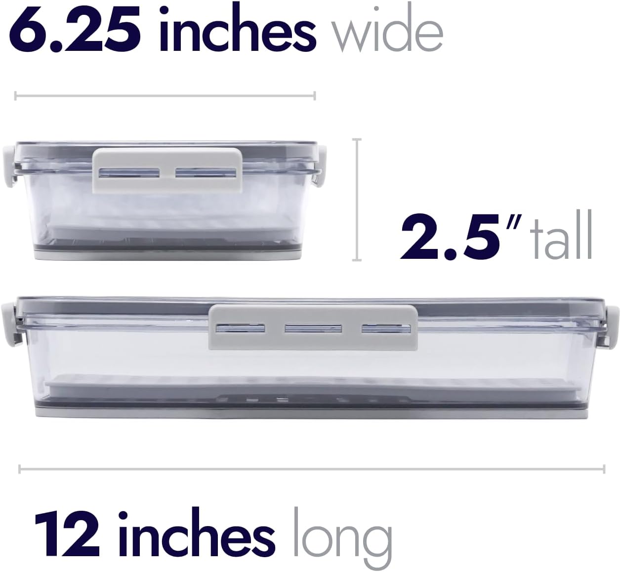 Deli Keeper with Airtight Lid & Drip Tray, Food Storage Container for Freshness and Organization