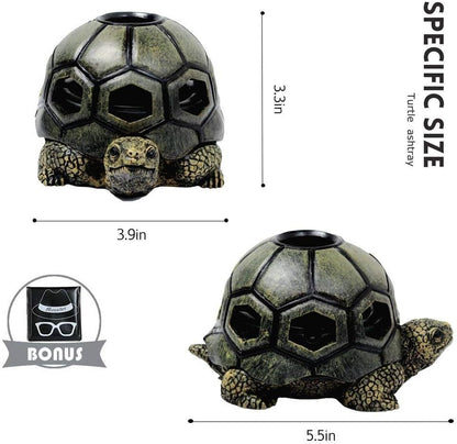 Monsiter QE Turtle Ashtrays - Cute Ash Tray for Home and Outdoor Use
