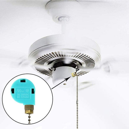Akahttbn Ceiling Fan Switch Zing Ear ZE-268S6, 3 Speed 4 Wire Speed Control Pull Chain Cord Appliances Switch Replacement Parts Compatible with Hunter Ceiling Fans Wall Lamps (Bronze)