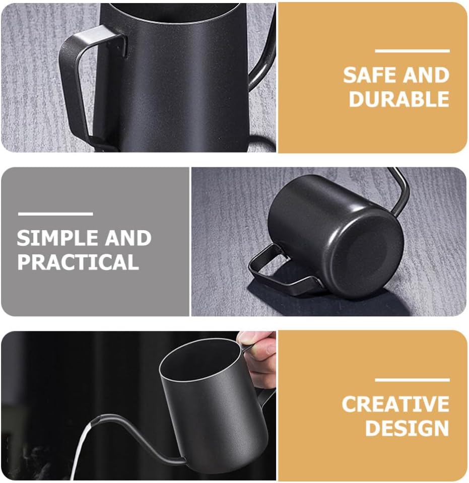 Whistling Teapot Coffee Pot, Stovetop Drip Pot with Long Spout, Stainless Steel Kettle with Tea Strainer
