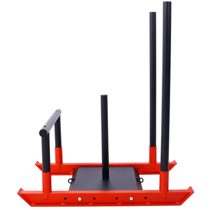 Gecheer Weight Sled for Strength Training Speed Training Explosive Power Muscle Building Push Pull Exercises Compatible with 1 Inch and 2 Inch Weight Plates