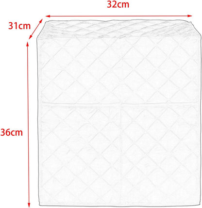 Espresso Machine Quilted Protective Cover, Washable Dust Cover for Kitchen Appliances, Grey Coffee Machine Cover
